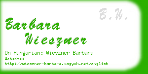 barbara wieszner business card